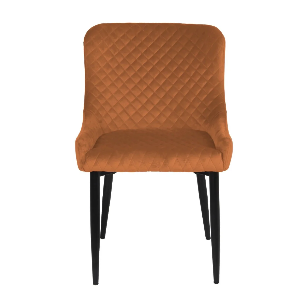 Talia Dining Chair – Orange Velvet Upholstery - Image 5