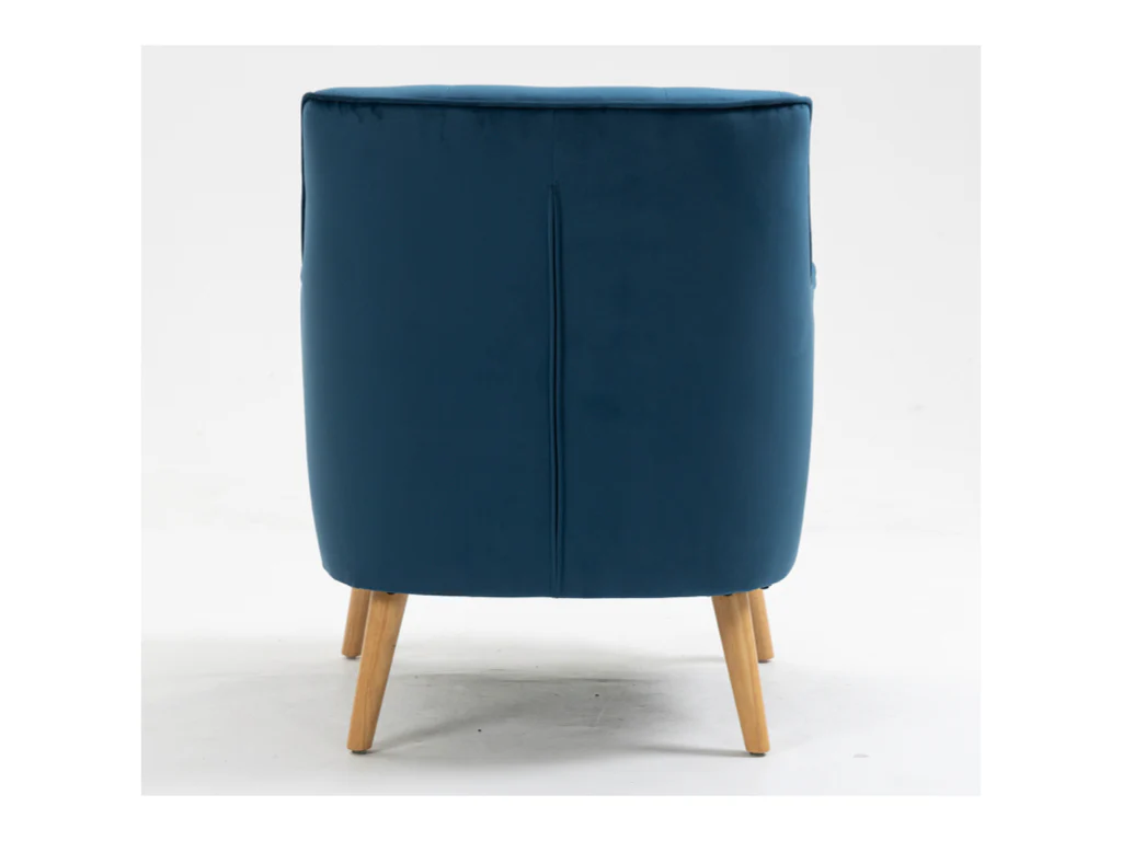 Tara Accent Chair – Navy Velvet with Light Oak Legs - Image 7