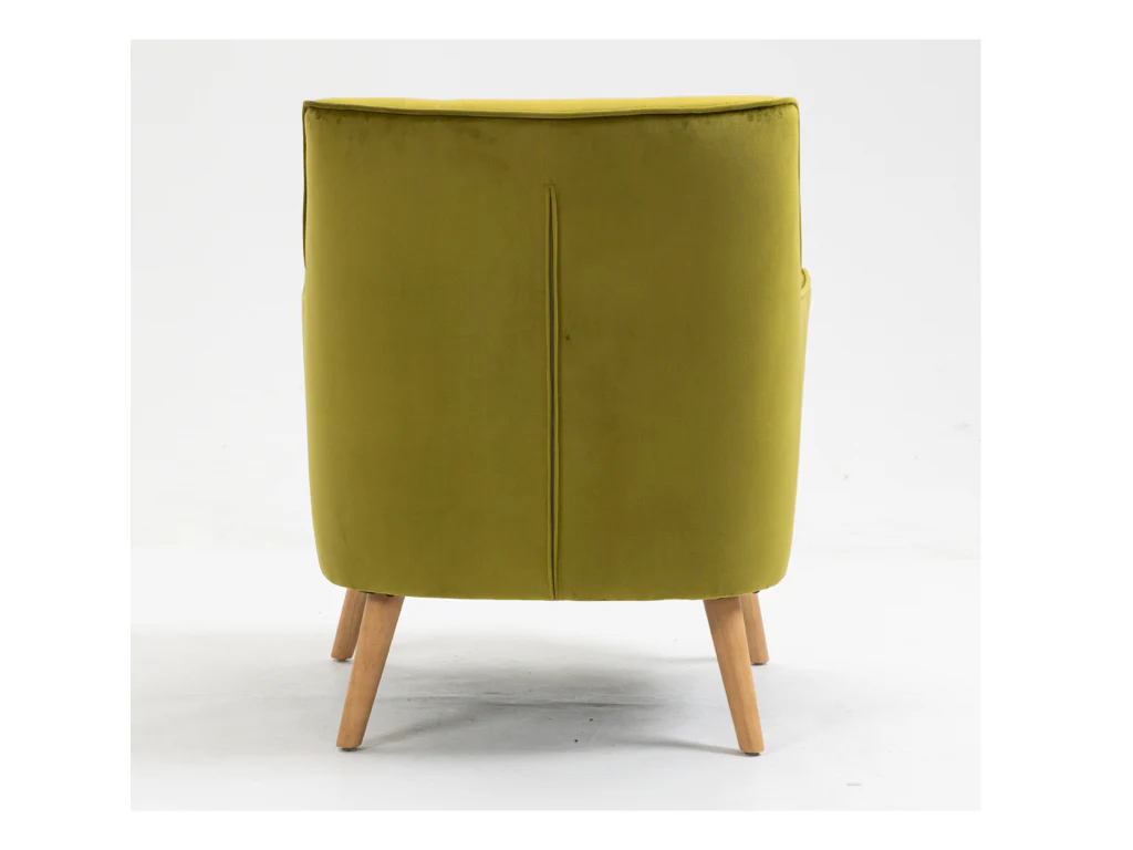 Tara Accent Chair – Pistachio Velvet with Light Oak Legs - Image 7