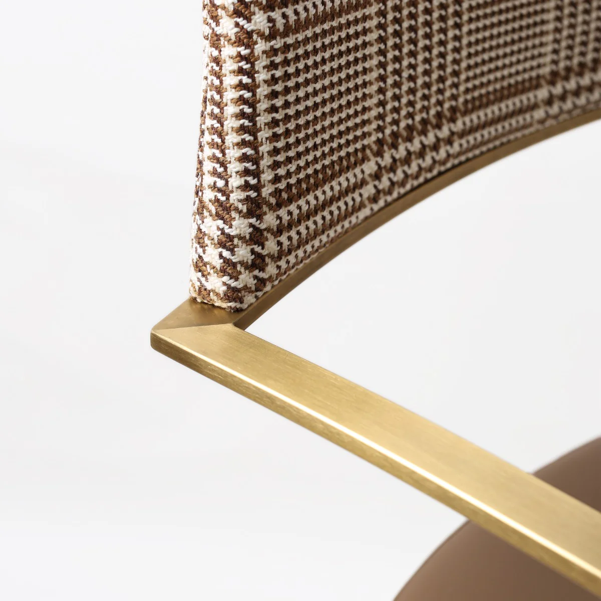 Tempo Barstool – Gold with Mocha Fusion Upholstery and Gas-Lift Adjustment - Image 3