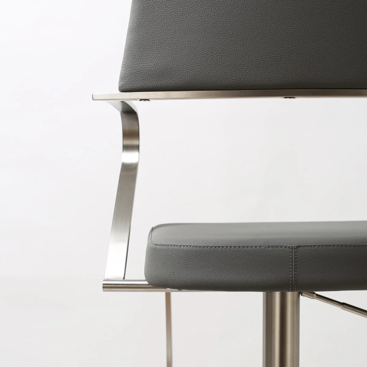 Tempo Barstool – Charcoal Grey PU with Gas-Lift Adjustment - Image 5