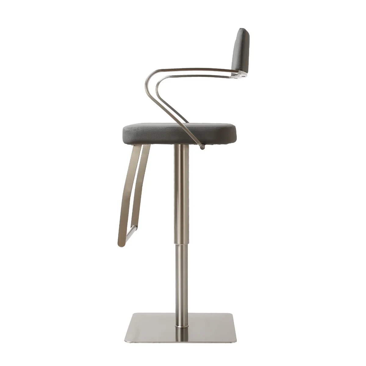 Tempo Barstool – Charcoal Grey PU with Gas-Lift Adjustment - Image 8