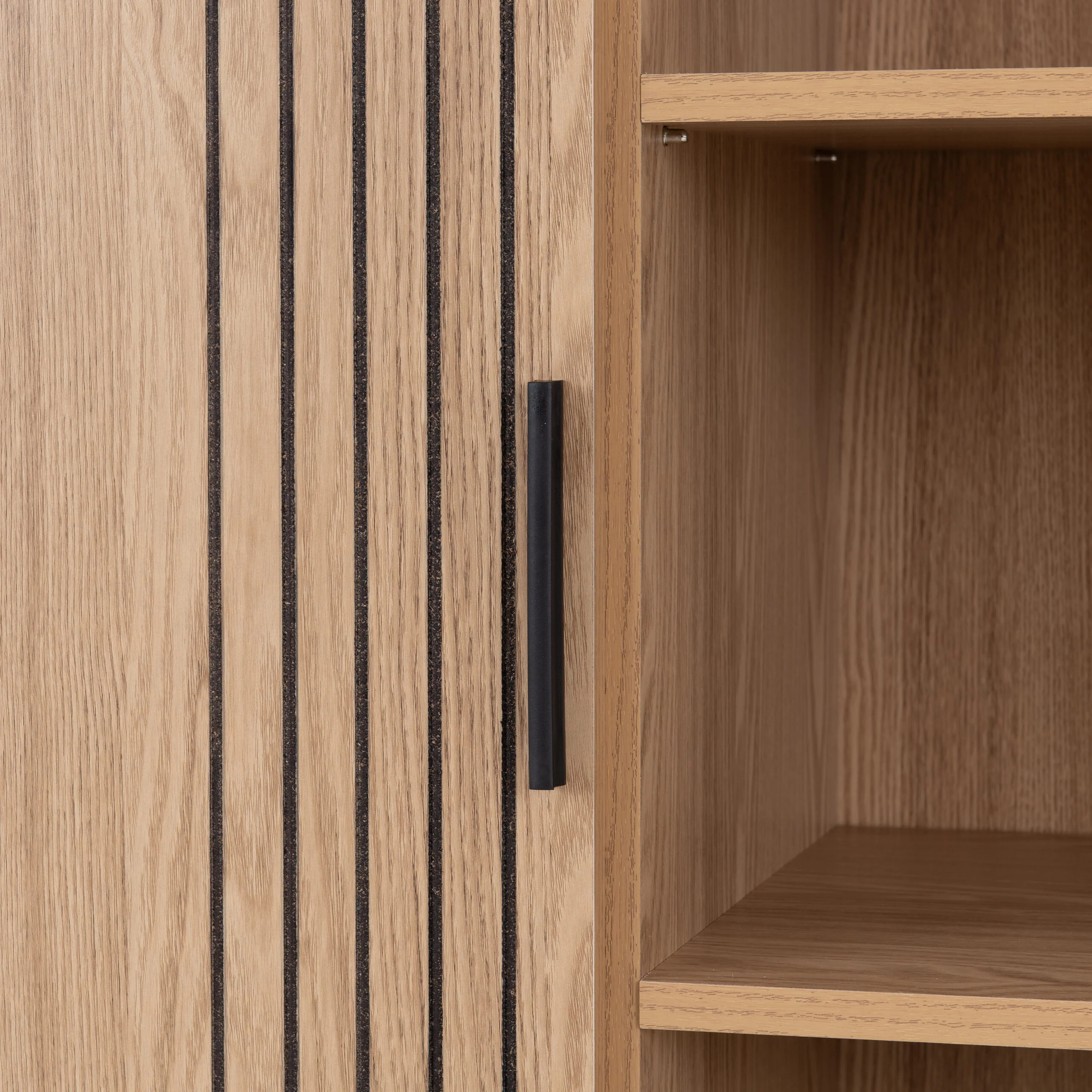 Tessa 1 Door Bookcase Unit - Natural Oak Effect - Image 4