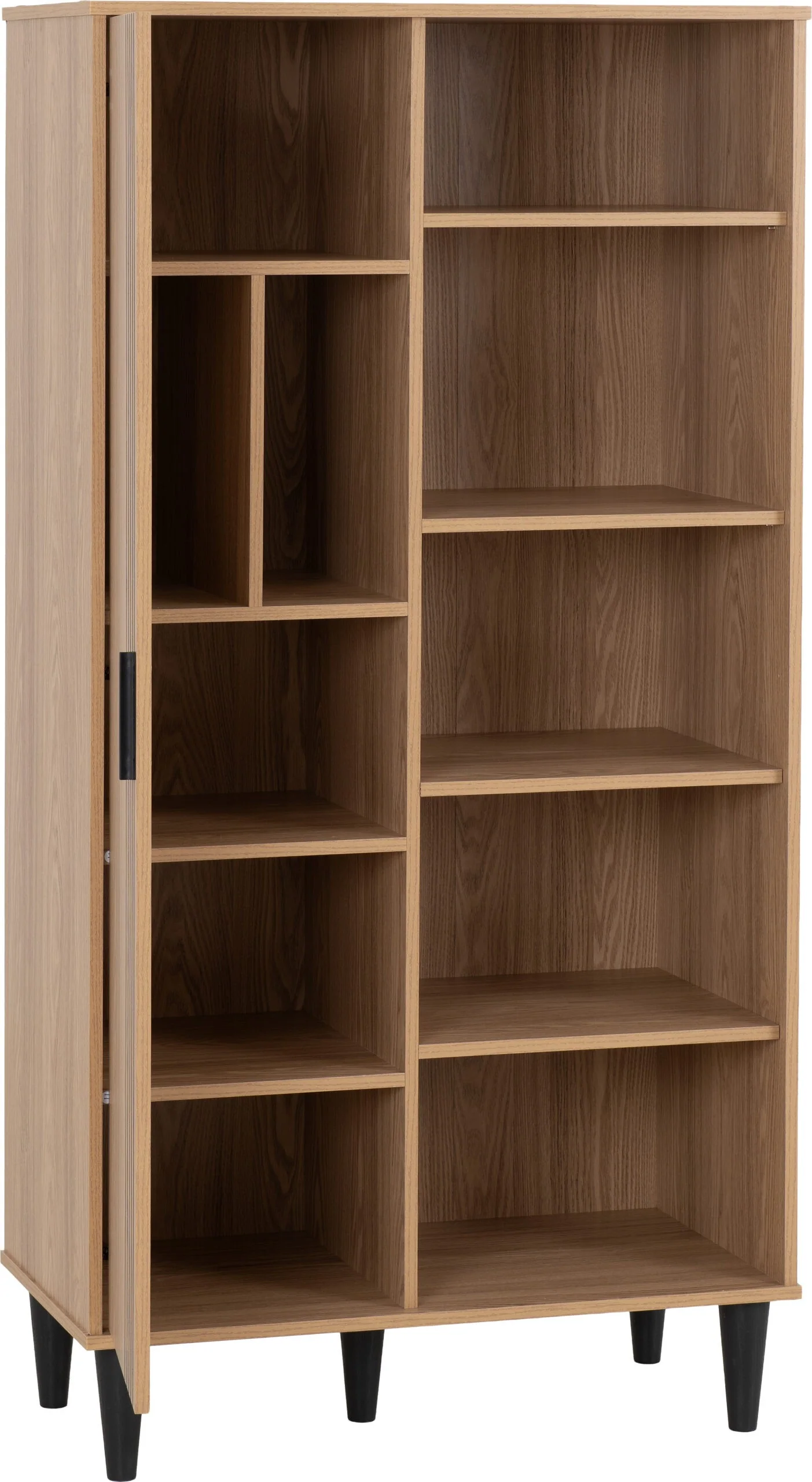 Tessa 1 Door Bookcase Unit - Natural Oak Effect - Image 5