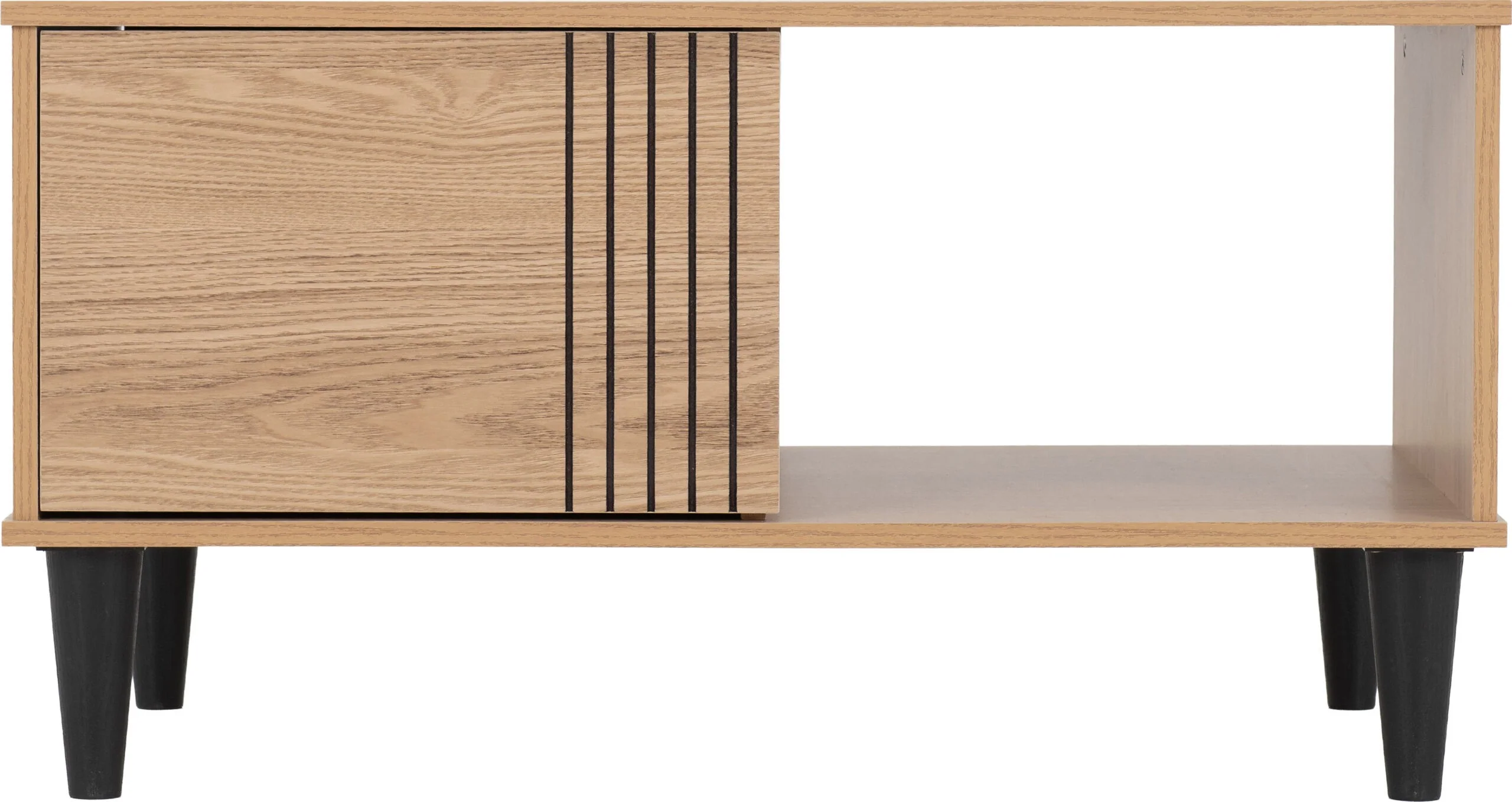 Tessa 1 Door Coffee Table - Natural Oak Effect - Image 5