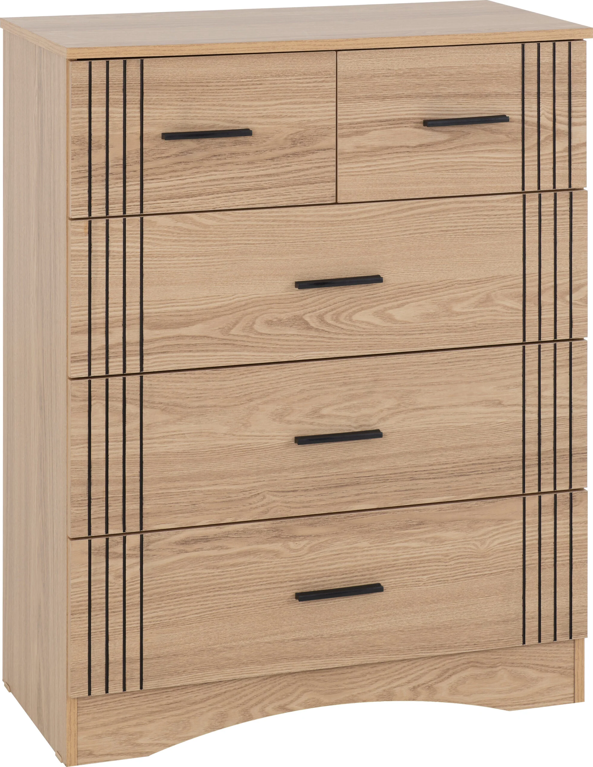 Tessa 3+2 Drawer Chest - Natural Oak Effect - Image 2