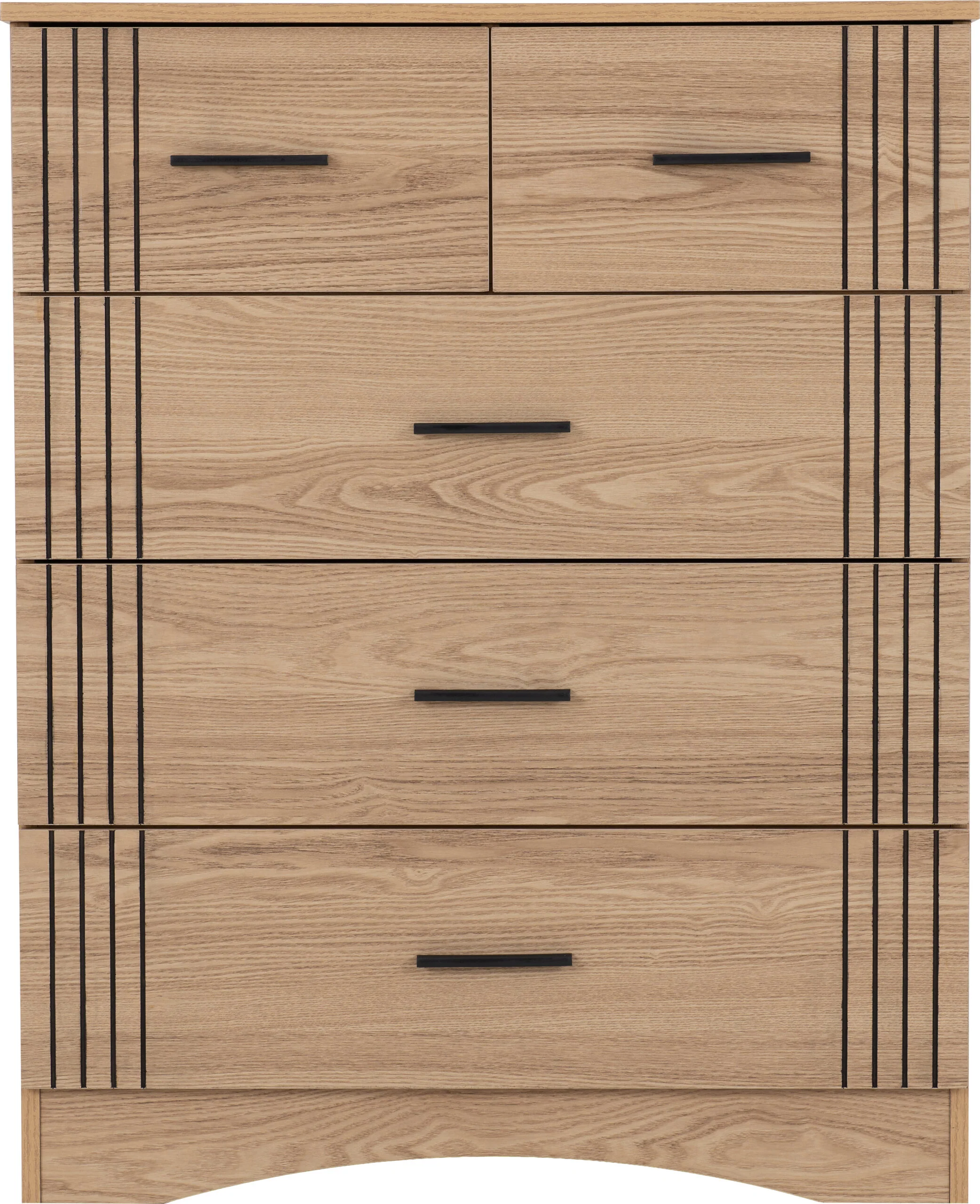 Tessa 3+2 Drawer Chest - Natural Oak Effect - Image 4