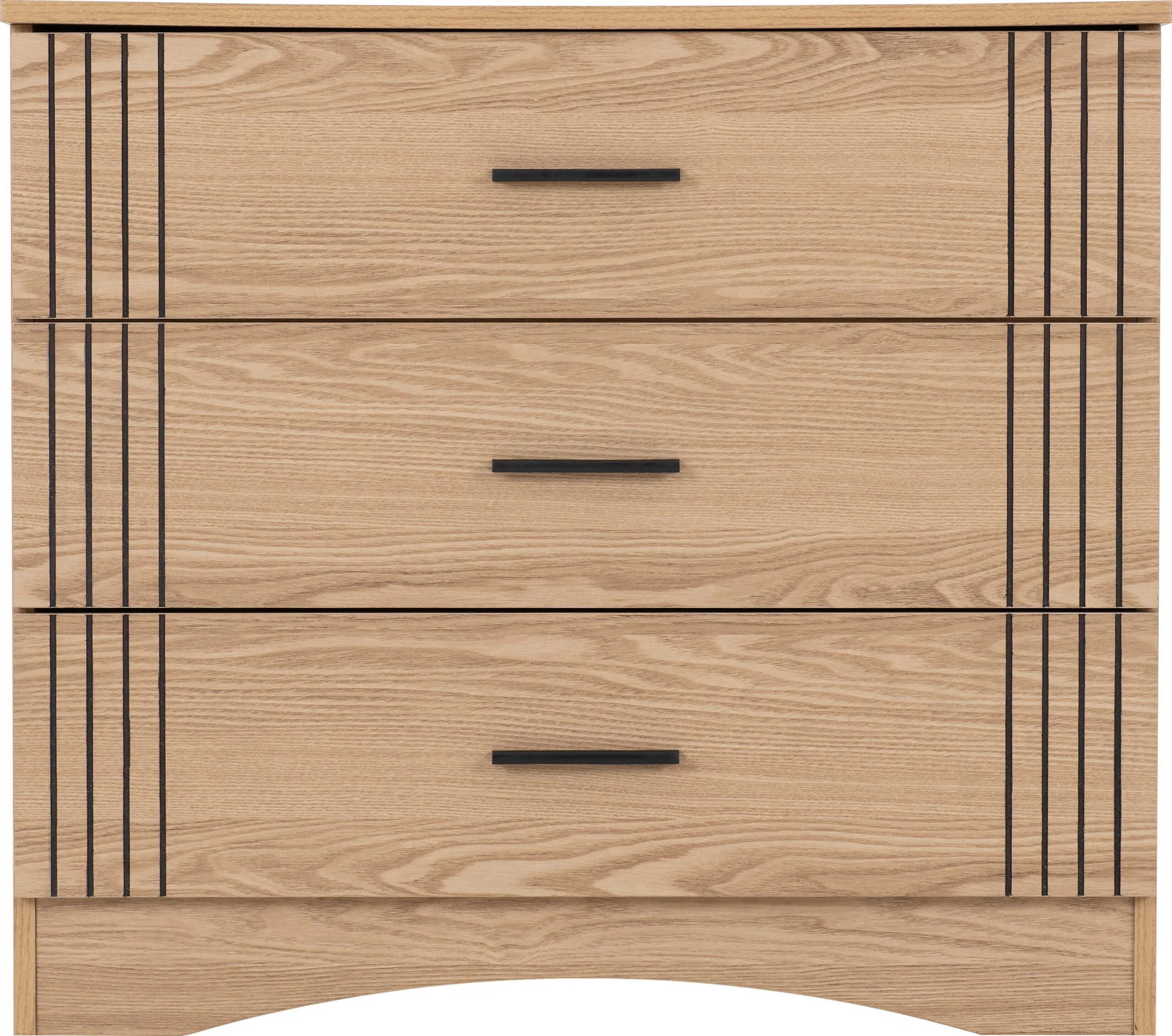 Tessa 3 Drawer Chest - Natural Oak Effect - Image 4