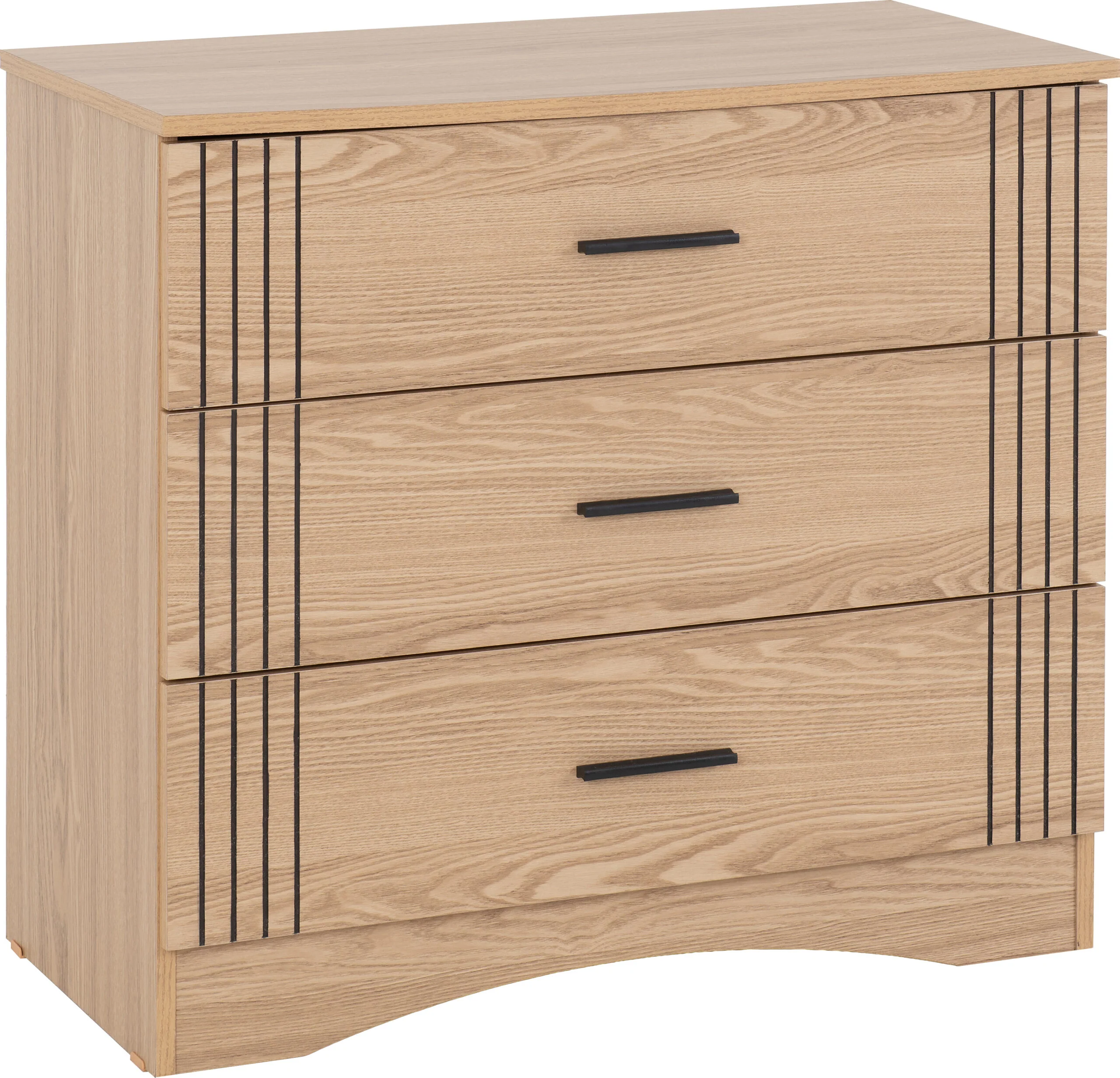 Tessa 3 Drawer Chest - Natural Oak Effect - Image 5