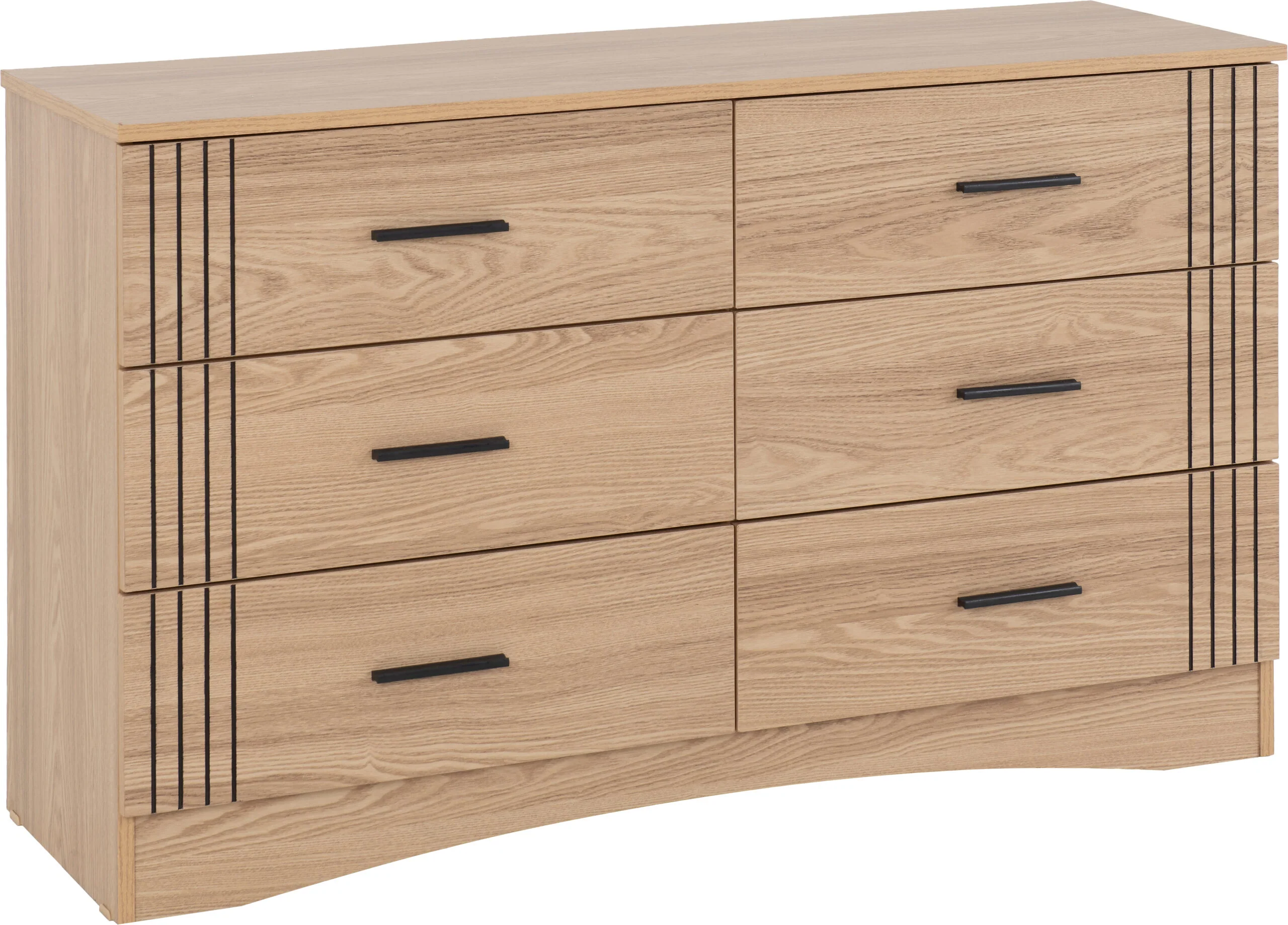 Tessa 6 Drawer Chest - Natural Oak Effect - Image 2