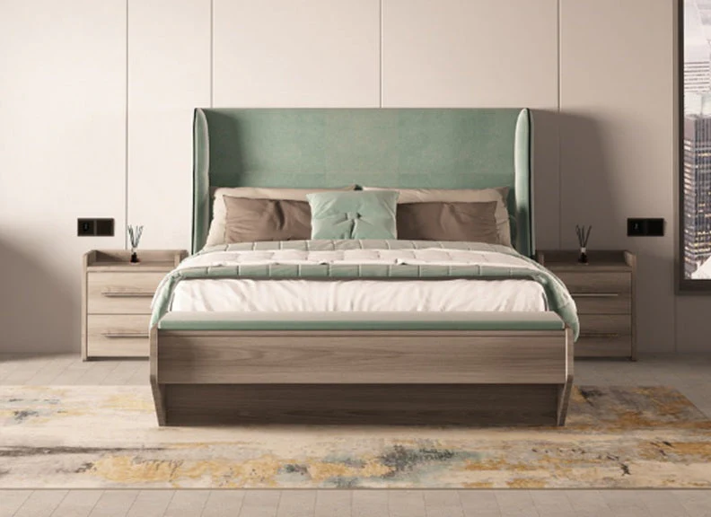 Titanis 4 ft Storage Bed – Luxury Oak Frame with Winged Headboard - Image 3
