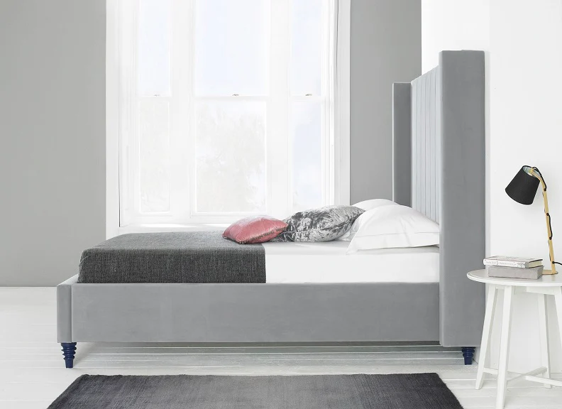 Turin Velvet Beds – Soft Upholstered Frame with Hotel Style Headboard - Image 6