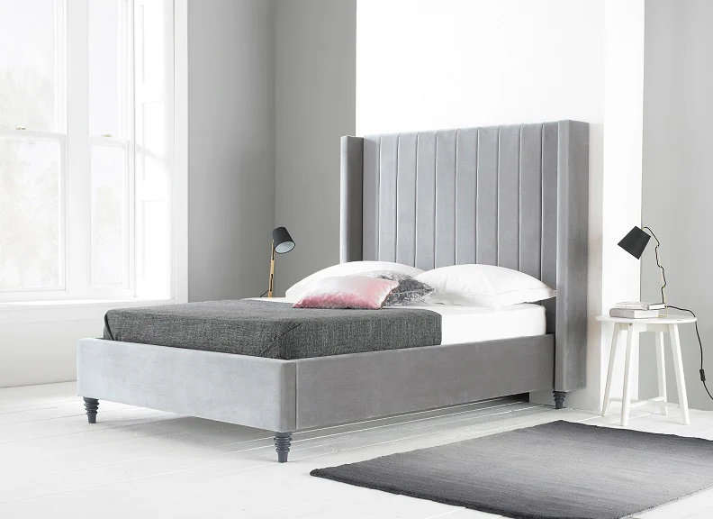 Turin Velvet Beds – Soft Upholstered Frame with Hotel Style Headboard - Image 7
