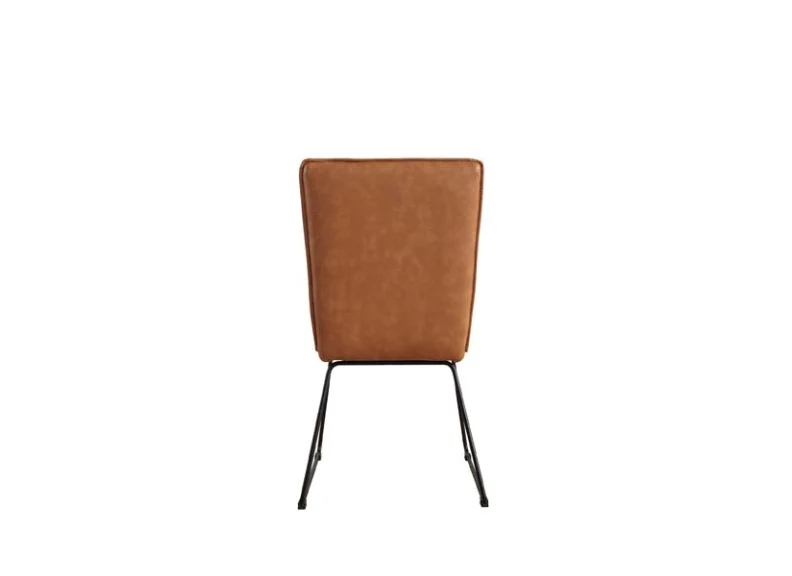 Set Of Two Paneled Back Faux Leather Chairs – Metal Frame (CH17x2) (Pre-order) - Image 11