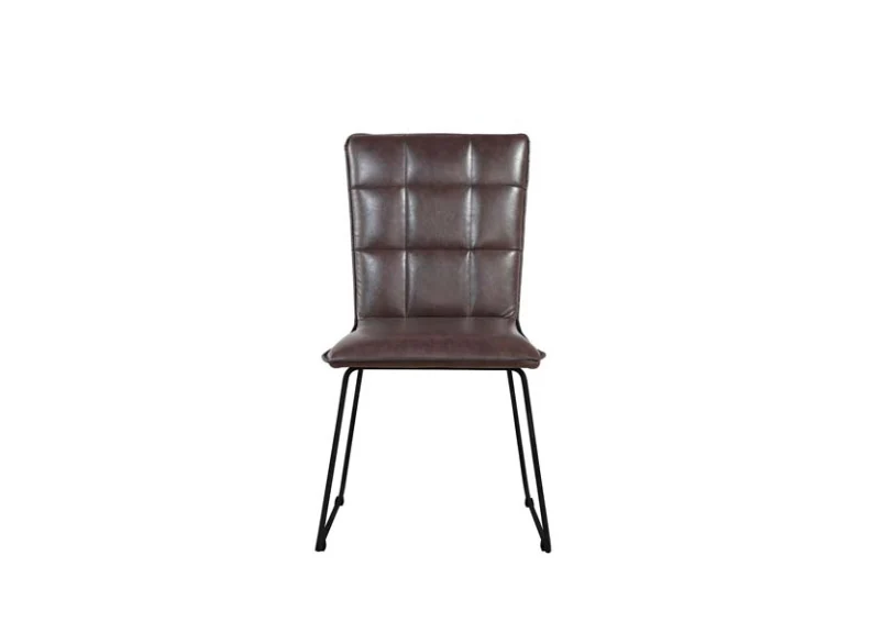Set Of Two Paneled Back Faux Leather Chairs – Metal Frame (CH17x2) (Pre-order) - Image 14