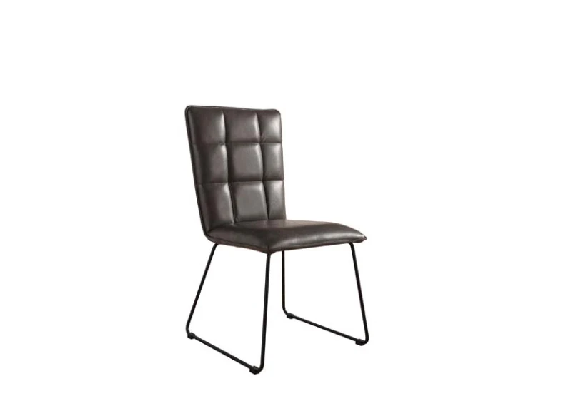 Set Of Two Paneled Back Faux Leather Chairs – Metal Frame (CH17x2) (Pre-order) - Image 7