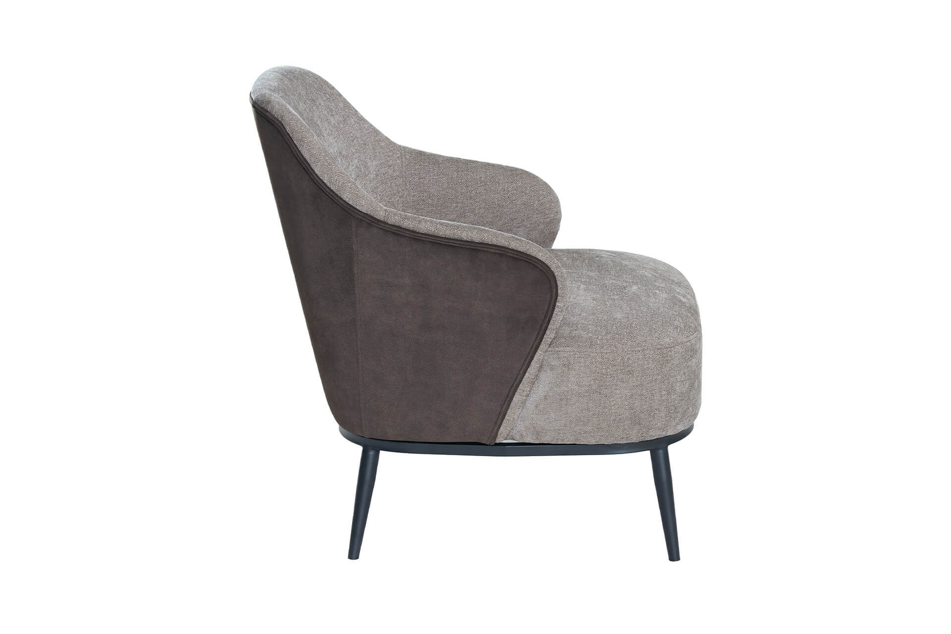 Velar Dining Chair – Brown Velvet with Textured Seat - Image 4