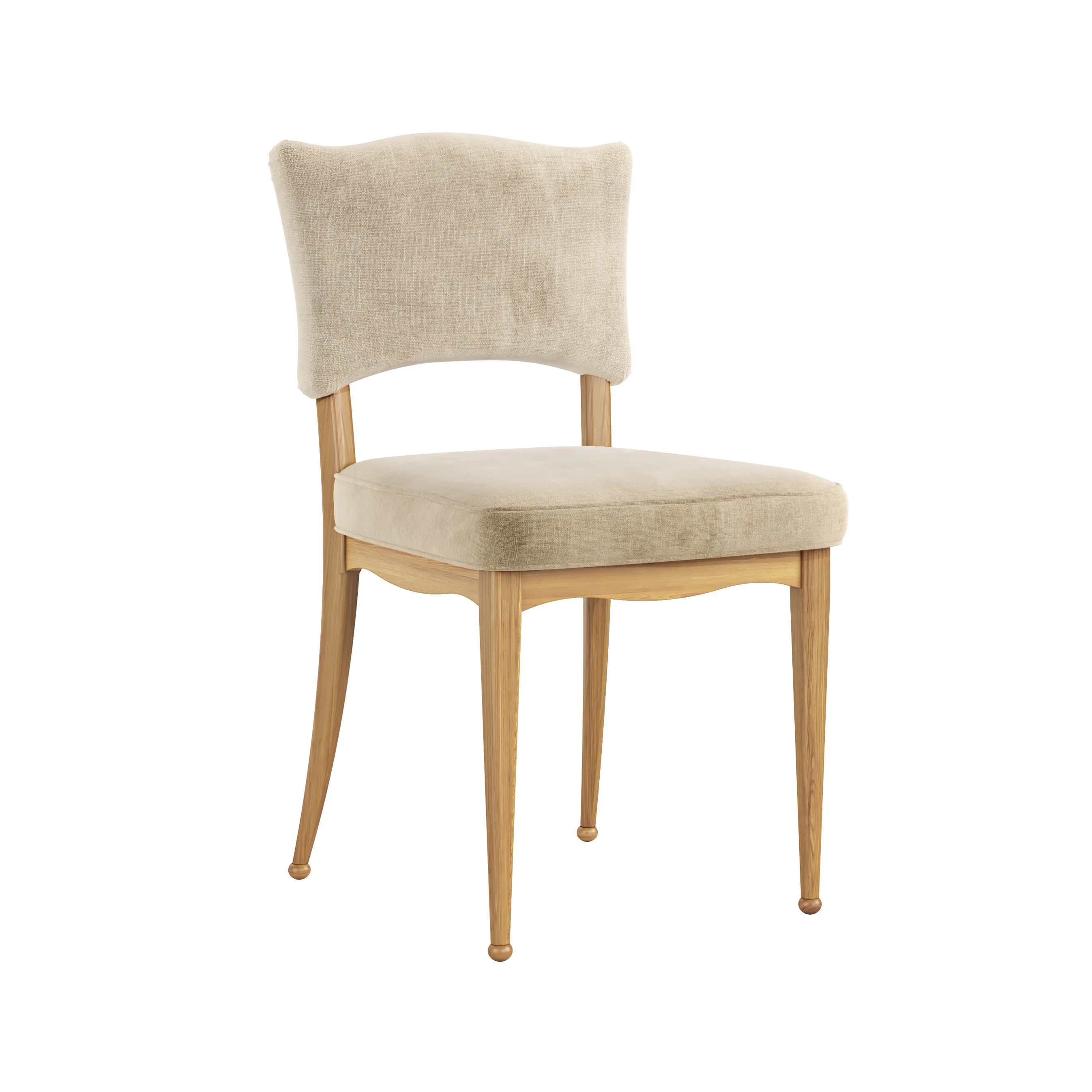 Verona Ivy Chair – Silver Mink Upholstered with Curved Backrest (Verona Leg) - Image 2