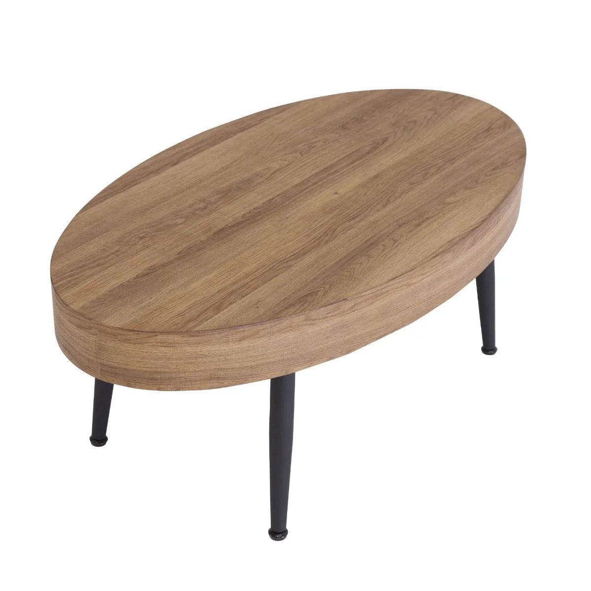 Verona Oval Coffee Table - Oak - Image 3