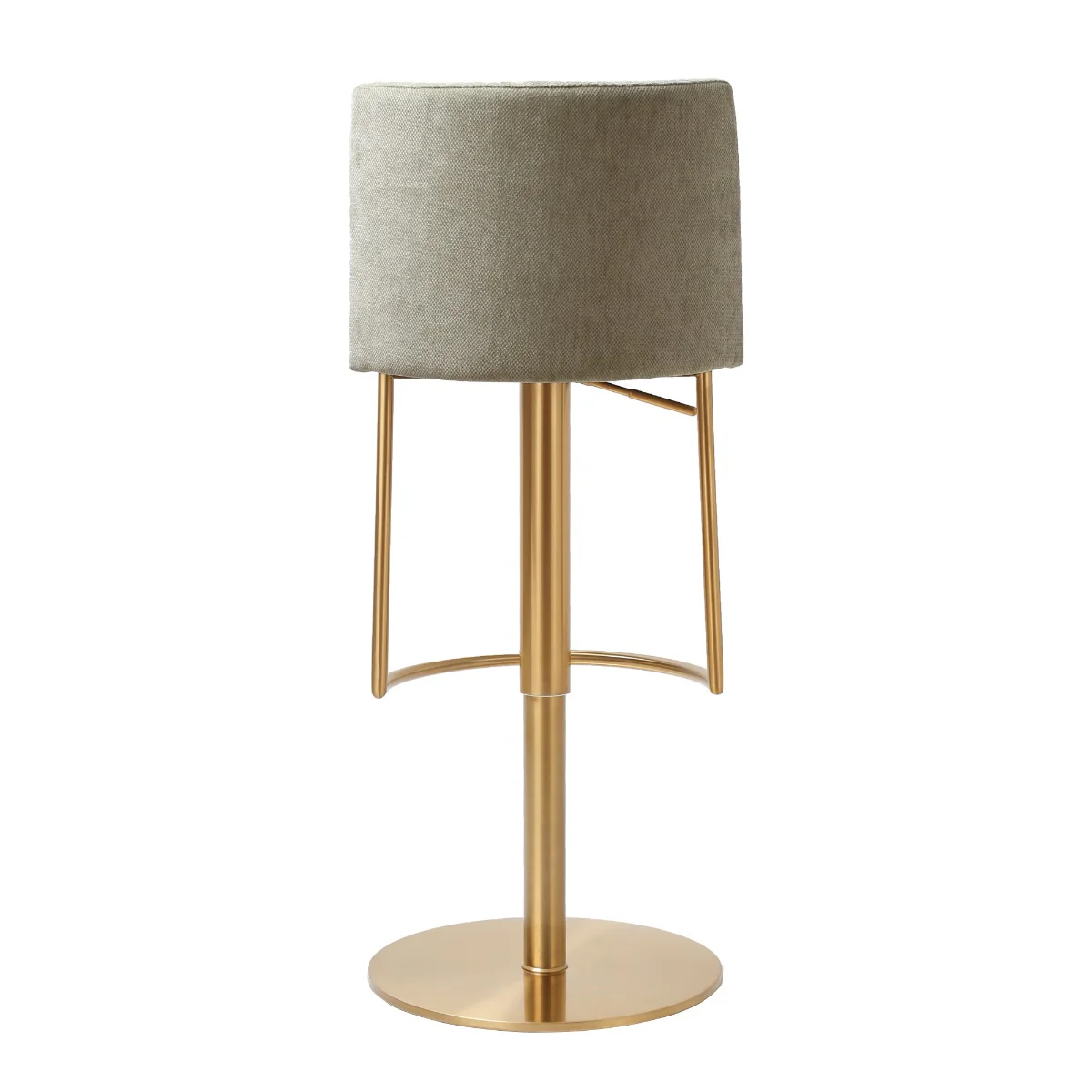 Vogue Barstool – Gold with Pistachio Upholstery and Gas-Lift Adjustment - Image 6