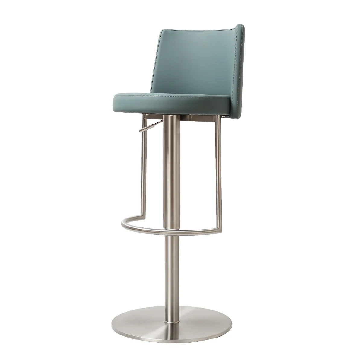 Vogue Barstool S/Steel Teal PU - Image 3