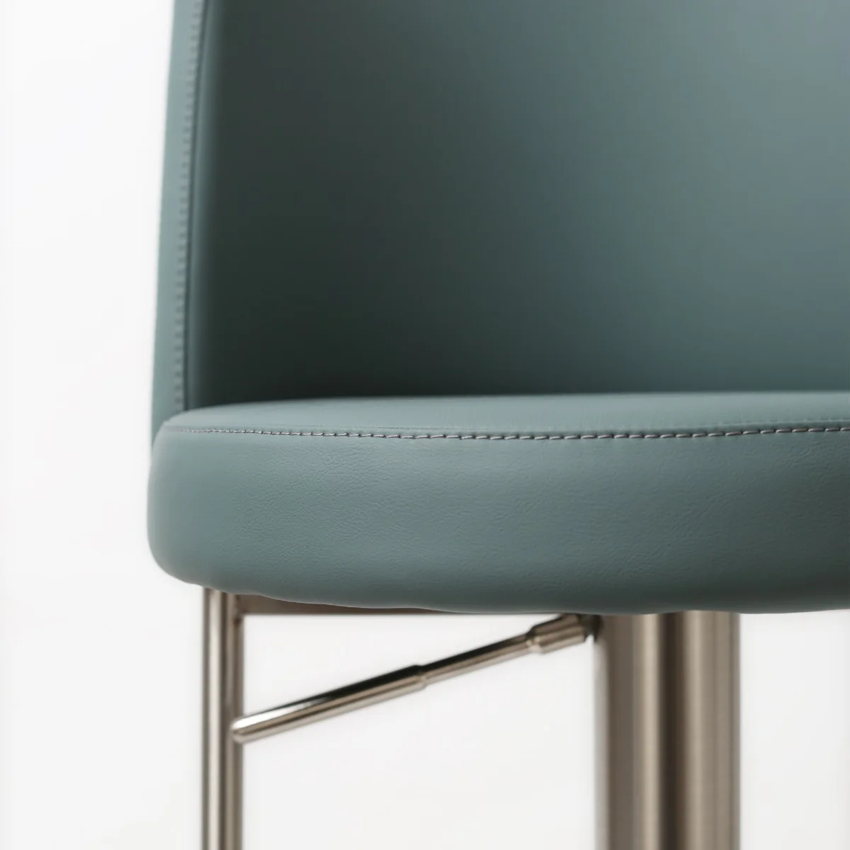 Vogue Barstool S/Steel Teal PU - Image 6