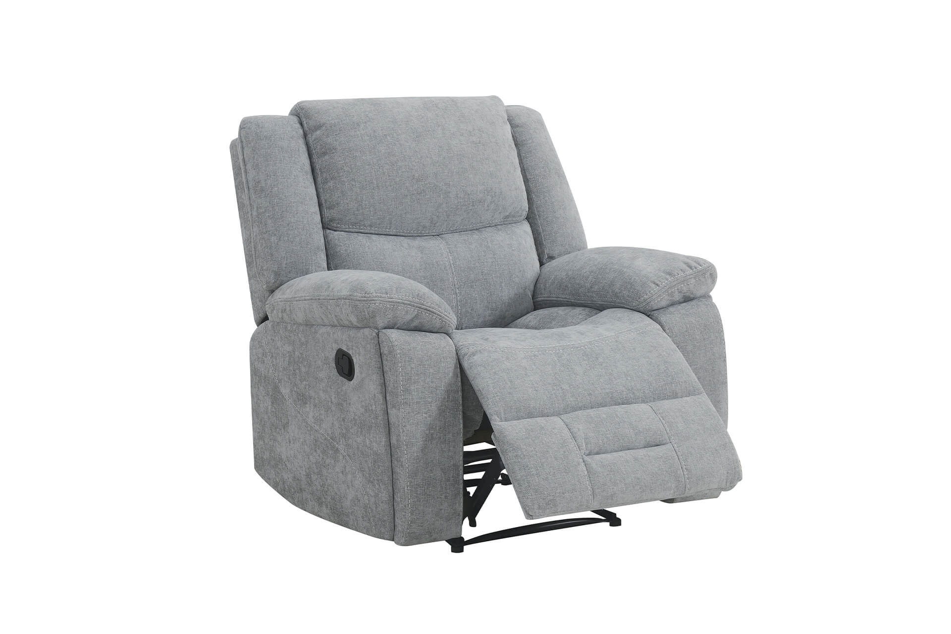 Weston 1 Seater Manual Recliner – Grey with Pocket Sprung Cushions - Image 5