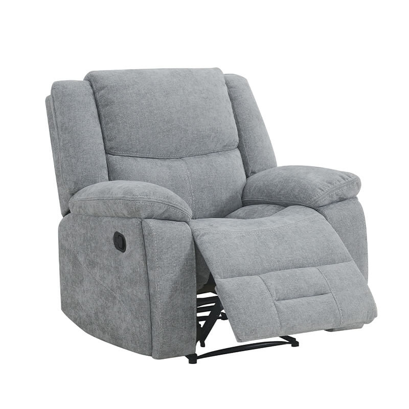 Weston 1 Seater Manual Recliner – Grey with Pocket Sprung Cushions - Image 6