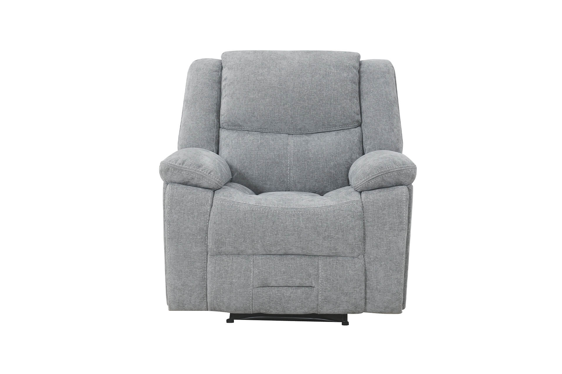 Weston 1 Seater Manual Recliner – Grey with Pocket Sprung Cushions - Image 7