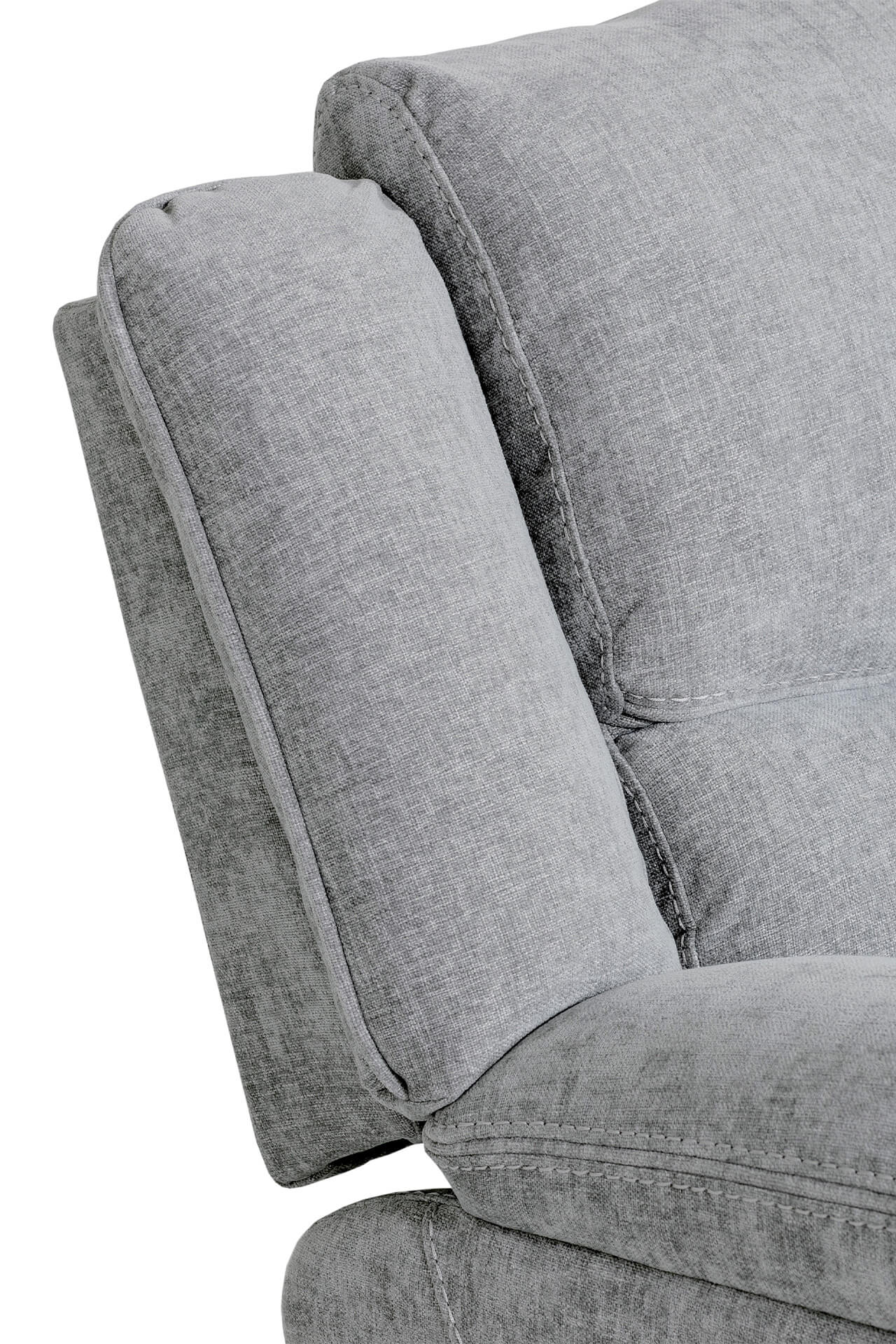 Weston 1 Seater Manual Recliner – Grey with Pocket Sprung Cushions - Image 9