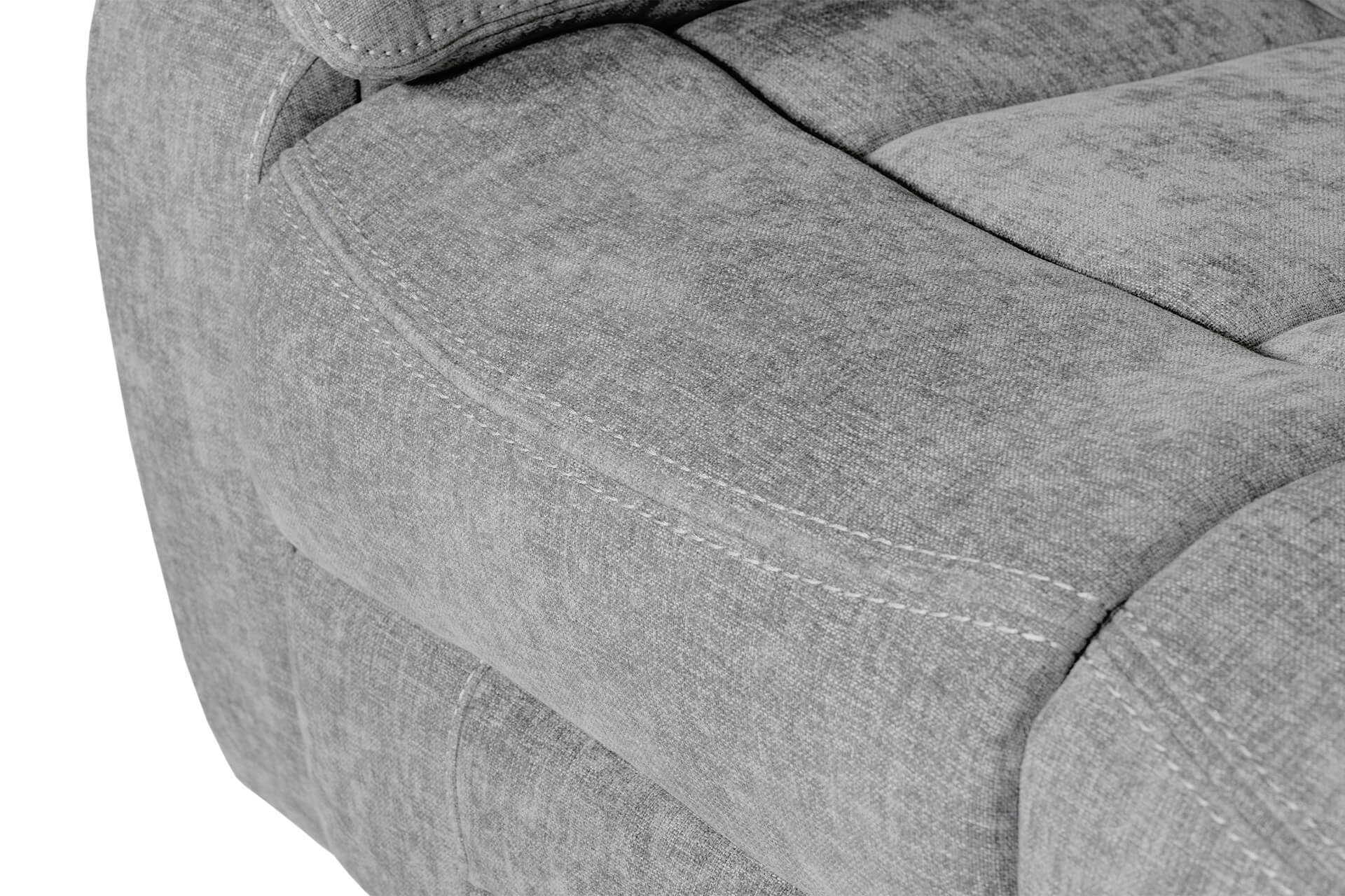 Weston 2 Seater Manual Recliner – Grey with Pocket Sprung Cushions - Image 6