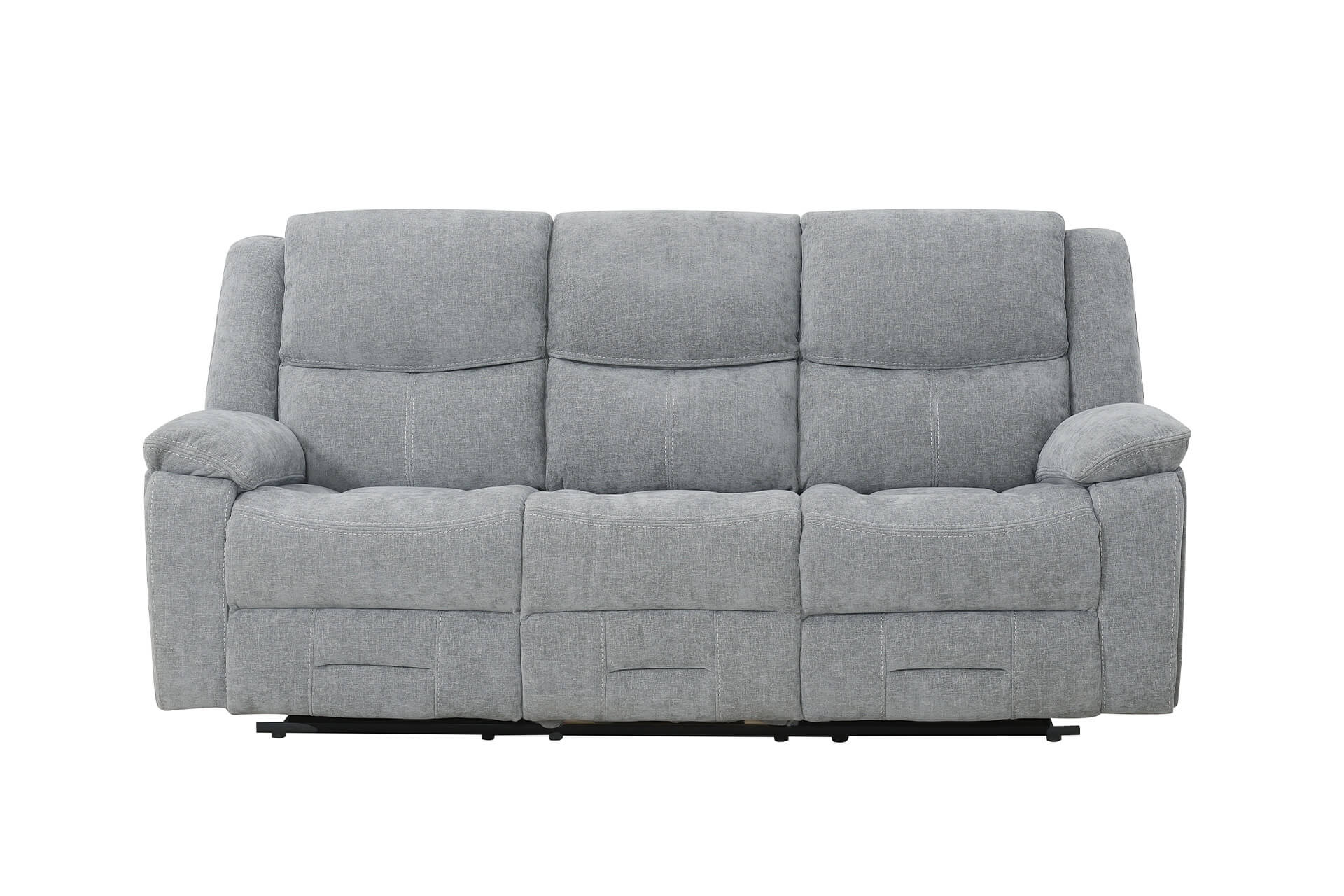 Weston 3 Seater Manual Recliner – Grey with Wireless Charging Tray - Image 9
