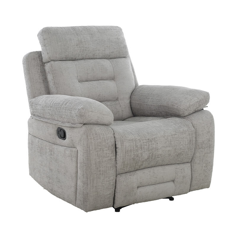 Wilbur 1 Seater Manual Recliner – Grey with Pocket Sprung Seating