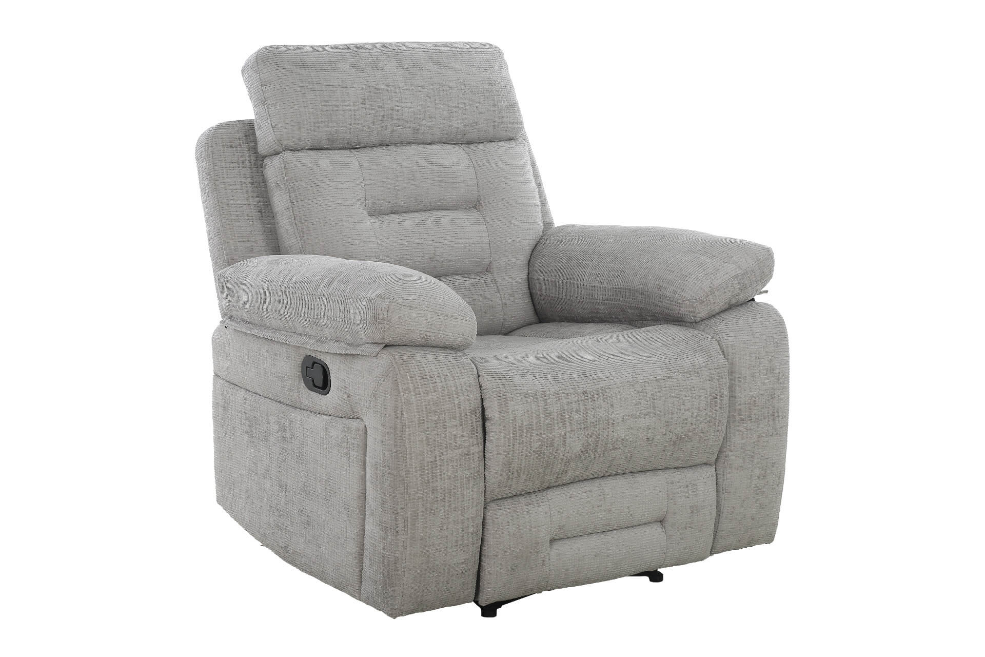 Wilbur 1 Seater Manual Recliner – Grey with Pocket Sprung Seating - Image 7