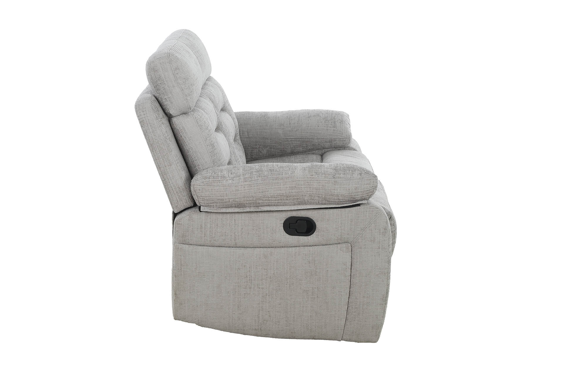 Wilbur 2 Seater Manual Recliner – Grey with Pocket Sprung Seating - Image 4