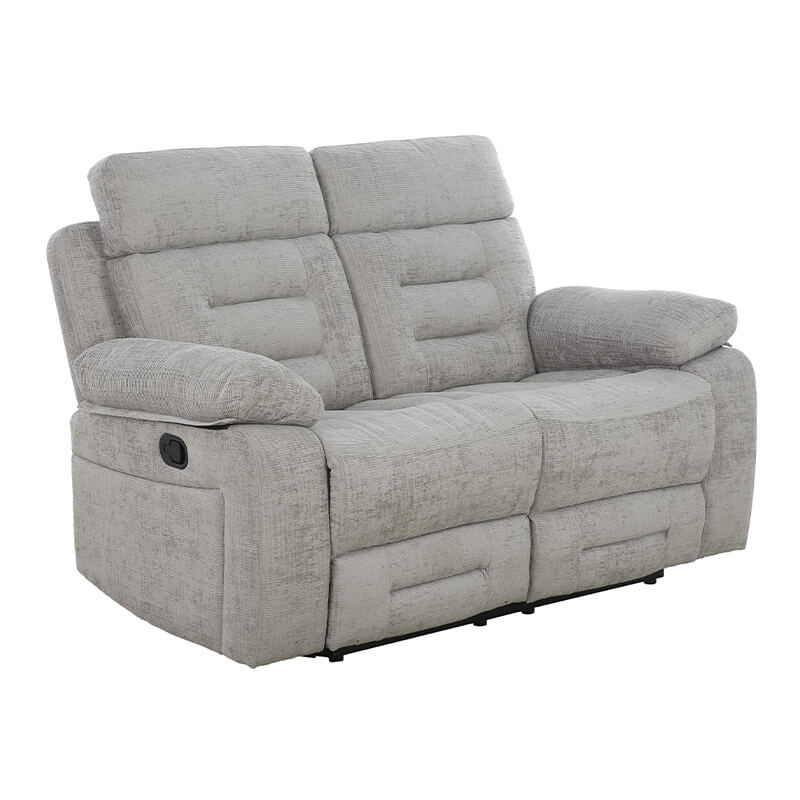 Wilbur 2 Seater Manual Recliner – Grey with Pocket Sprung Seating - Image 9