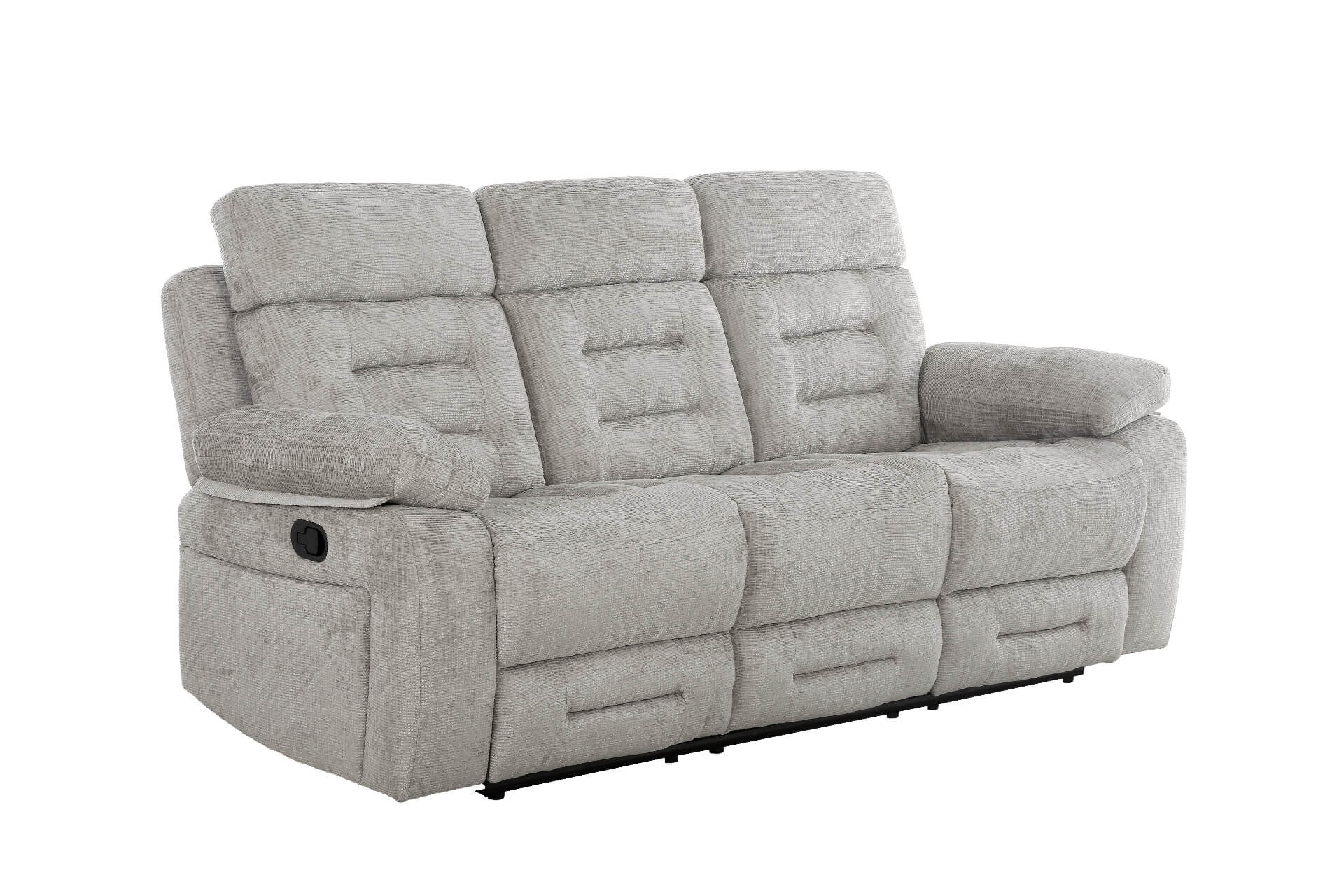 Wilbur 3 Seater Manual Recliner – Grey with Pocket Sprung Seating - Image 10