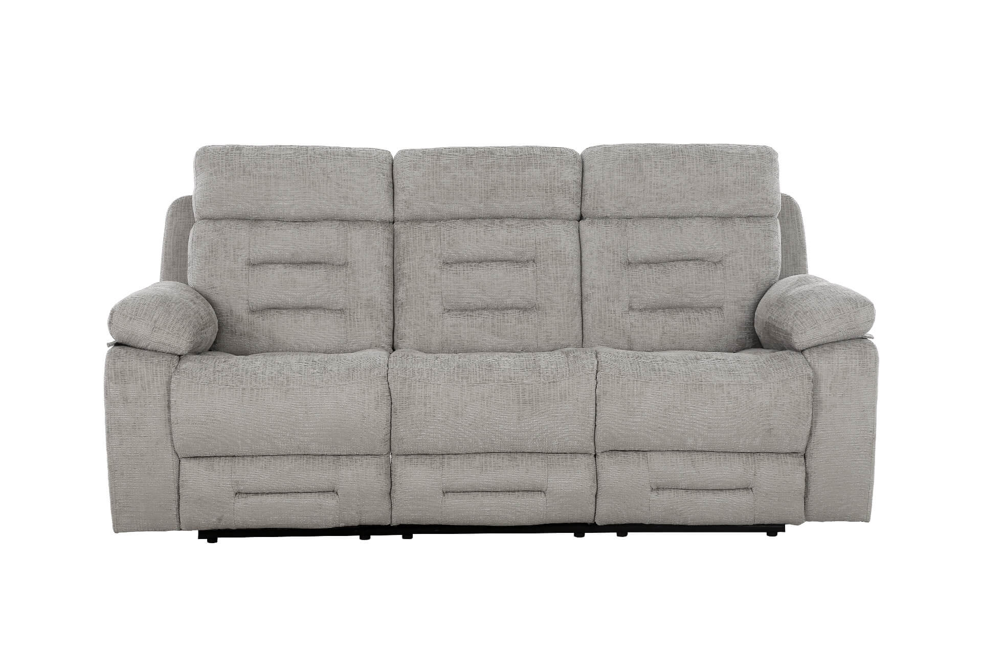 Wilbur 3 Seater Manual Recliner – Grey with Pocket Sprung Seating - Image 11