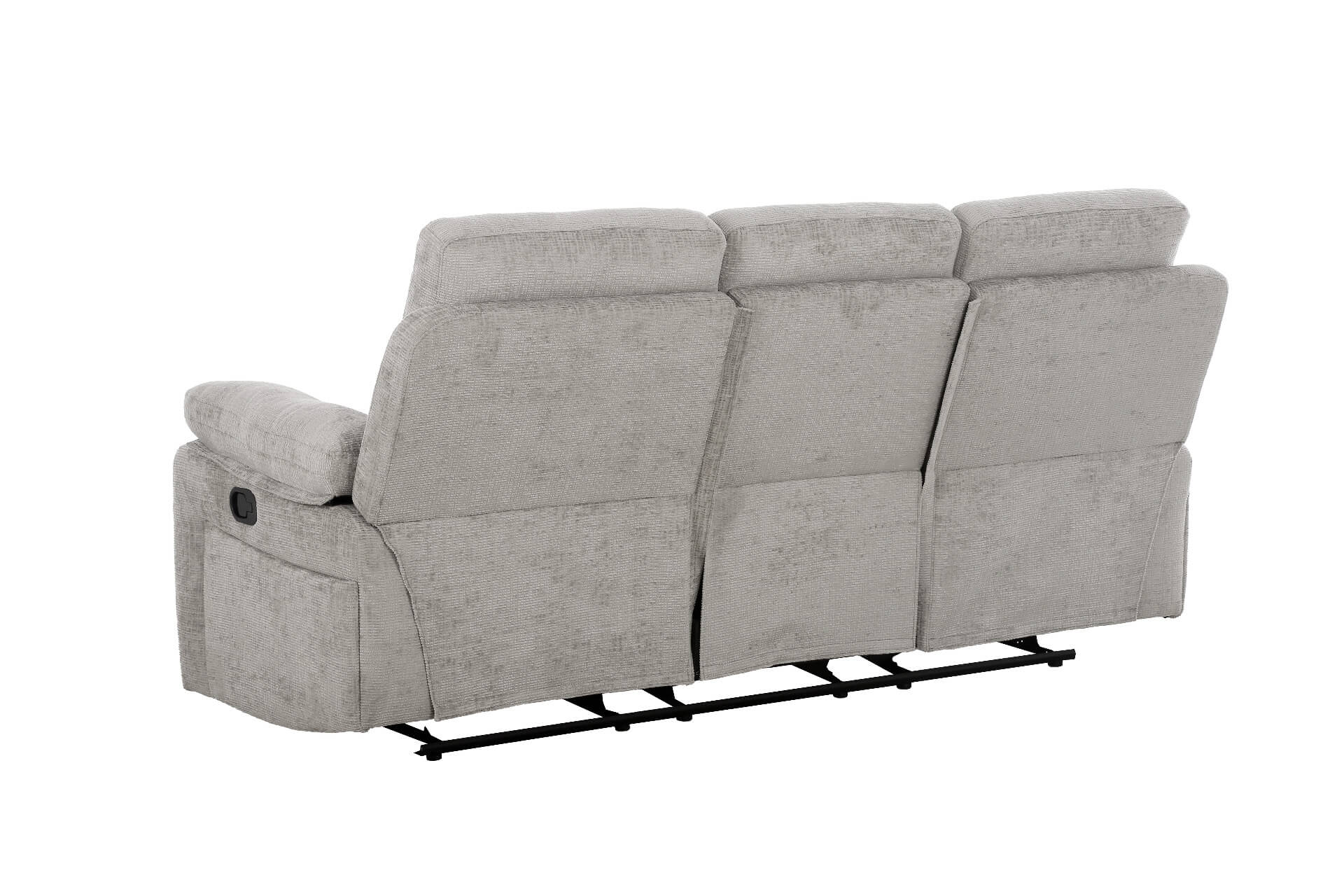 Wilbur 3 Seater Manual Recliner – Grey with Pocket Sprung Seating - Image 12