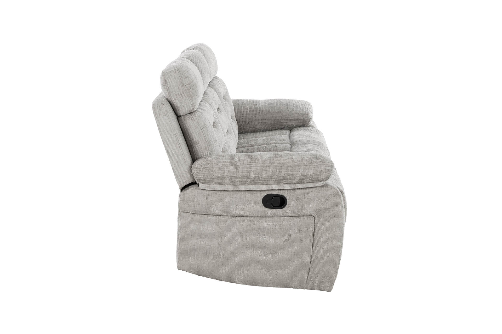 Wilbur 3 Seater Manual Recliner – Grey with Pocket Sprung Seating - Image 5