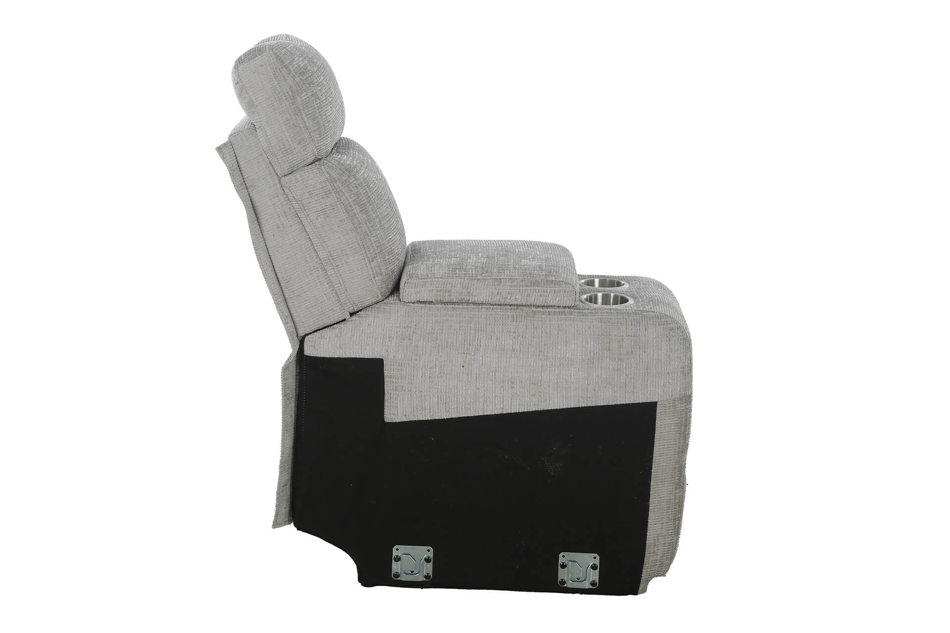 Wilbur Console Sectional – Grey with Built-in Cup Holders 325mm - Image 2