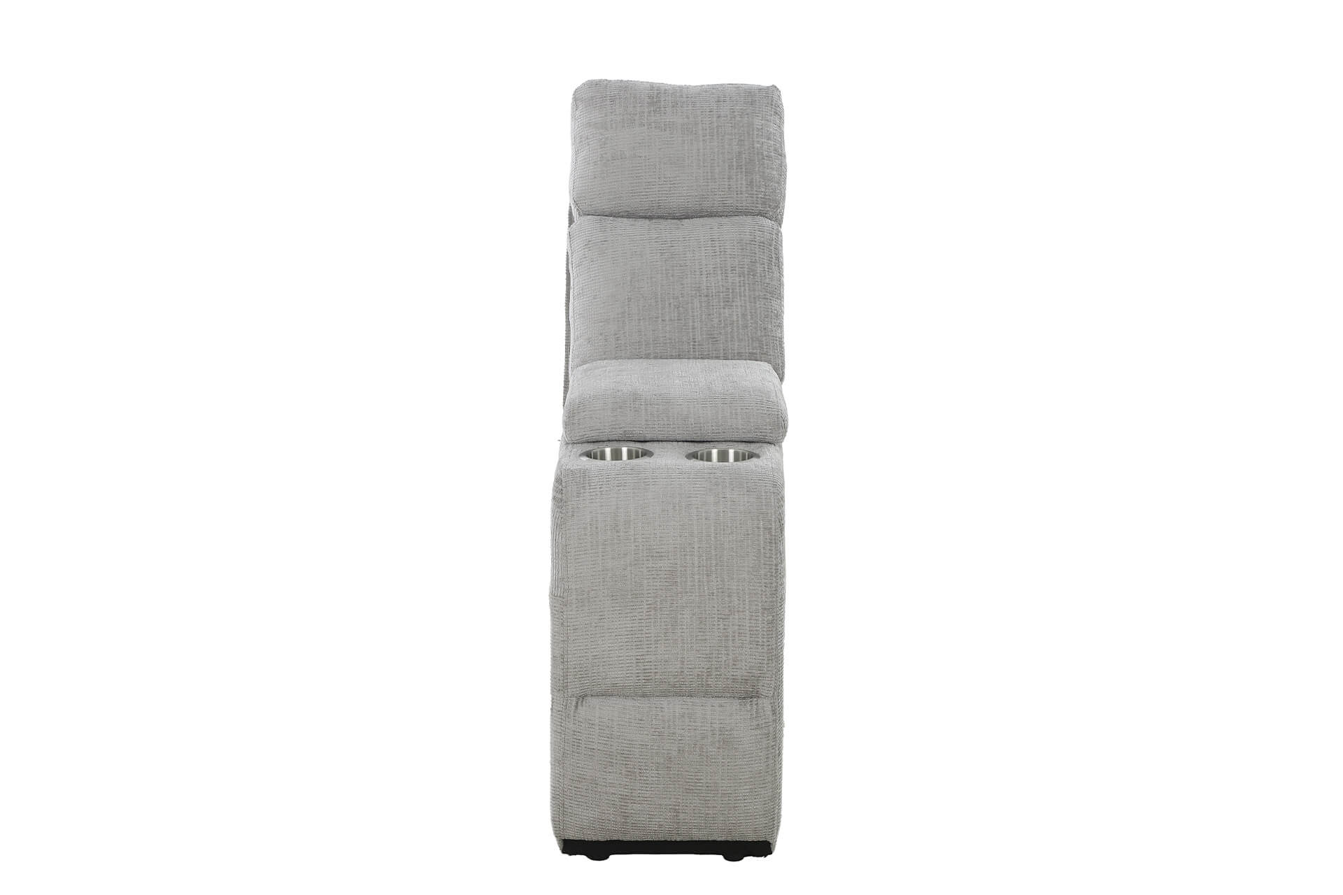 Wilbur Console Sectional – Grey with Built-in Cup Holders 325mm - Image 4
