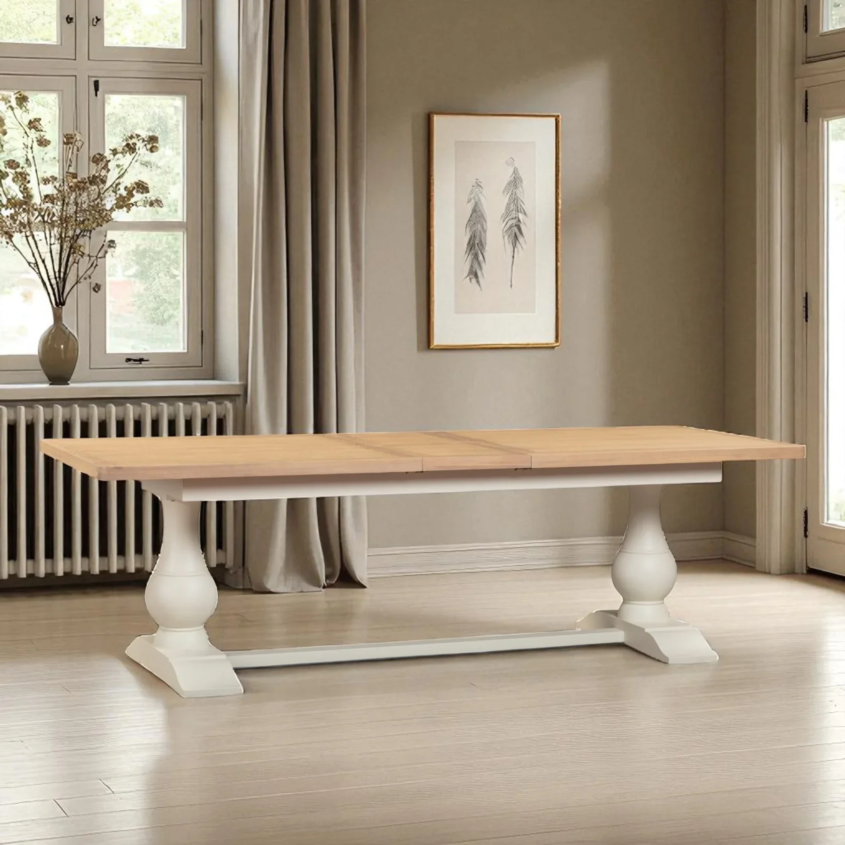 Windsor 2.2m Ext Dining Table – Classic Wood Design with Extending Top - Image 2