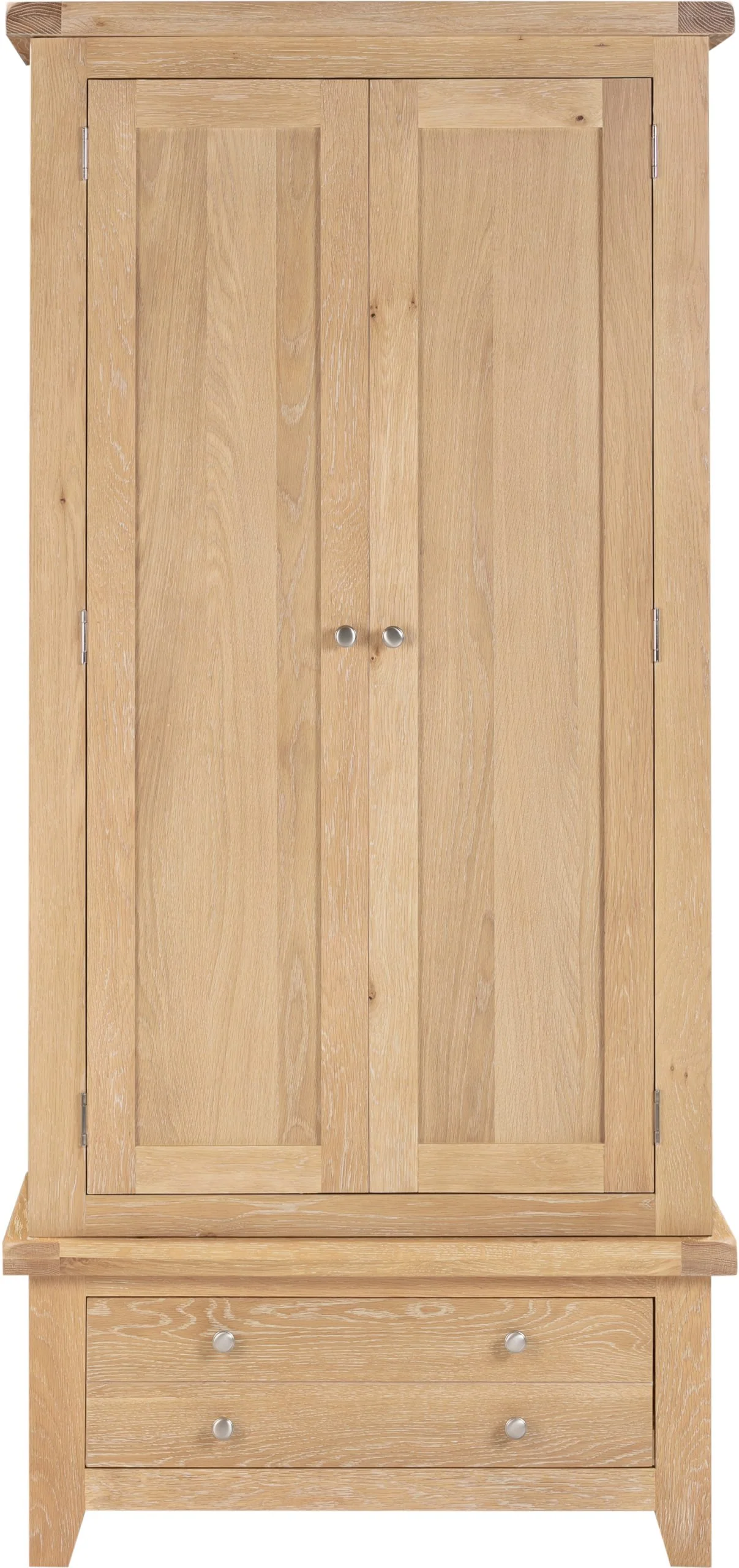 Windsor 2 Door 1 Drawer Wardrobe – Natural Oak with Internal Shelf 900mm - Image 5