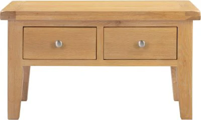 WINDSOR 2 DRAWER COFFEE TABLE - NATURAL OAK - Image 4