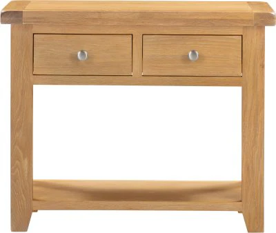 WINDSOR 2 DRAWER CONSOLE TABLE - NATURAL OAK - Image 4