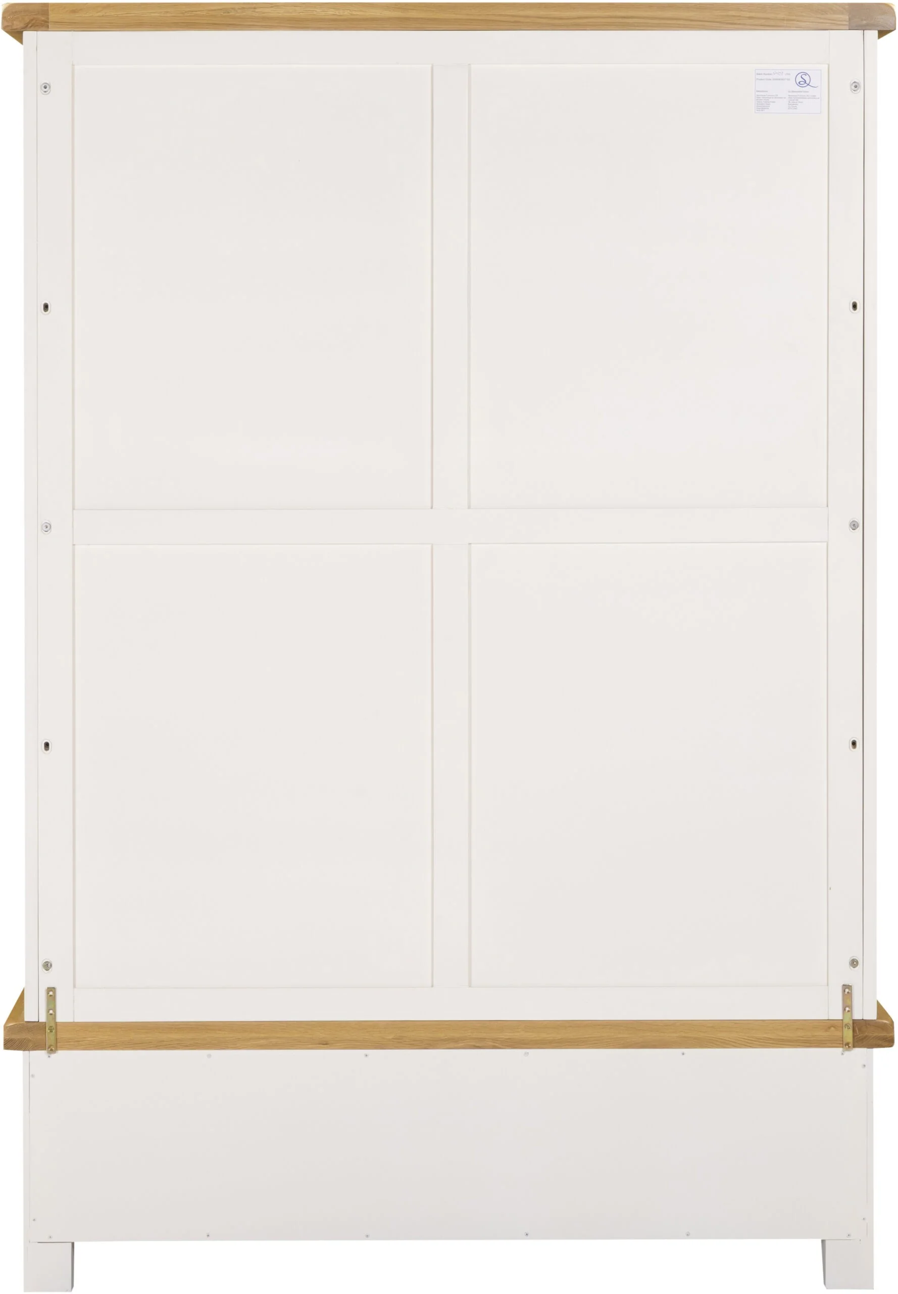 Windsor 3 Door 2 Drawer Wardrobe – Ivory/Oak - Image 7