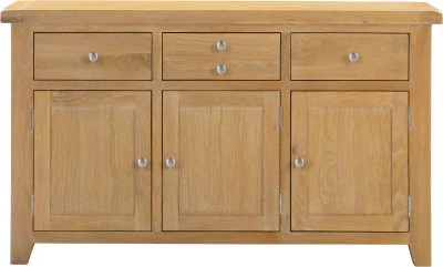 WINDSOR 3 DOOR 3 DRAWER SIDEBOARD - NATURAL OAK - Image 2