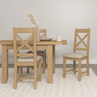 WBF - Windsor Extending Dining Table – Natural Oak with Smooth Extension Mechanism - Image 5