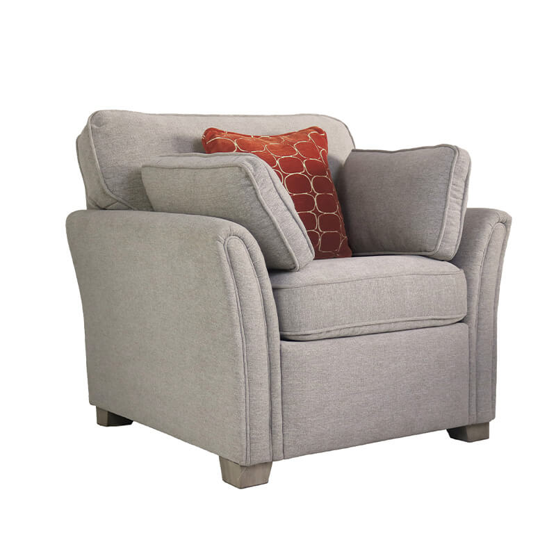 Winnie 1 Seater Sofa – Natural Upholstery with Bolster Cushions 965mm